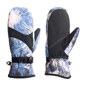 Gants de ski et de snowboard de qualité supérieure, en cuir, imperméables, thermiques, isolés, à séchage rapide, respirants, pour l'hiver, doigts complets - Product Image 1