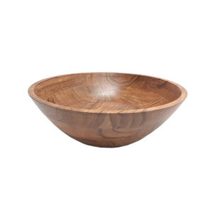 Bol à fruits décoratif moderne en bois de forme ronde pour ustensiles de cuisine bol à salade pour la maison et les hôtels bols de service alimentaire - Product Image 3