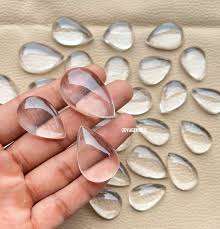 Cristal clair Quartz Cabochon pierres précieuses en vrac produit naturel - Product Image 6