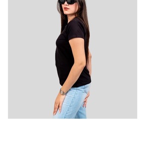 Recién llegado, camisetas personalizadas de manga corta de verano para mujer, camiseta ajustada a la moda de tela personalizada para mujer del proveedor BD - Product Image 2