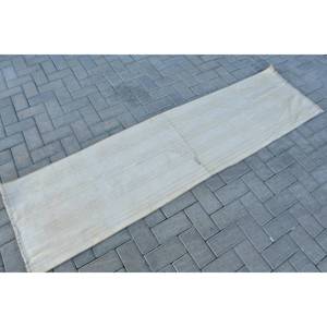 Classique Beige 1.9X7 ft Laine Tapis Turc Patchwork Conception pour Entrée Salon Chambre Latex Support Nouveau Modèle-Side Bedrug - Product Image 2