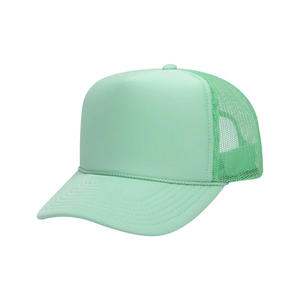 Gorra Trucker Verde Menta Personalizada al por Mayor, Fabricante de Fábrica, ODM, Gorra de Malla de 5 Paneles Personalizada, Proveedor de Gorras Snapback - Product Image 1