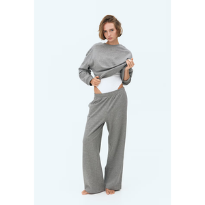 Exportation qualité Bangladesh fait sweat pour femmes tricoté à manches longues pull 100% coton sweat tenues OEM Bangladesh - Product Image 4