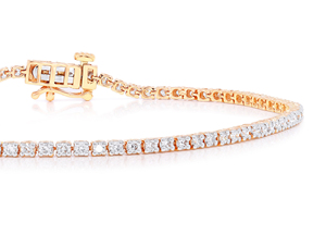 Timeless Diamond Luxury 1.00Ct Round Lab Grown Diamond Tennis Bracelet en oro de 14K Venta al por mayor OEM - Product Image 5