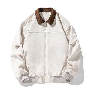 Commerce extérieur, vente en gros transfrontalière, veste en toile denim rétro de style américain pour l'automne, coupe ample, fermeture éclair sur le devant, 100% - Product Image 5