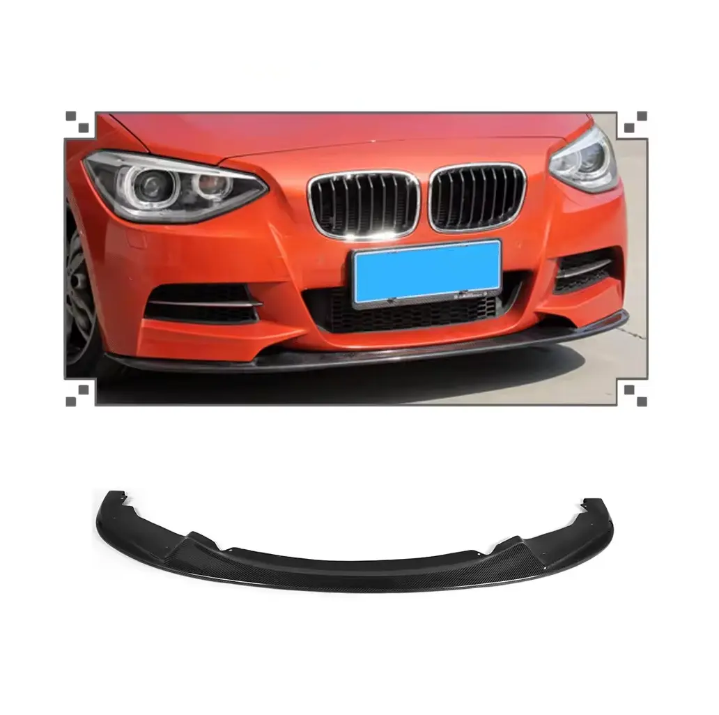 Carbon Fiber Front Bumper Lip Spoiler BodyKit For 12-14 BMW F20 F21 118i M Sport with TUV Material Certificate for EU Buyers