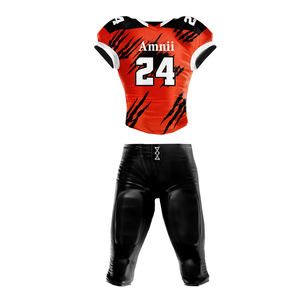 เครื่องแบบอเมริกันฟุตบอลพิมพ์ลายสำหรับเยาวชนอเมริกันฟุตบอลเสื้อและกางเกงชุดอเมริกันฟุตบอลระบายอากาศผลิตตามสั่ง - Product Image 1