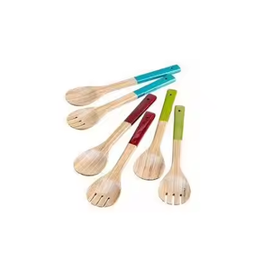 Cuchara de madera Respetuoso con el medio ambiente Logotipo personalizado Impreso Tenedores de madera Cucharas Utensilios de cocina Producto más vendido - Product Image 1