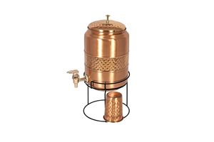 Best Quality Handmade Half Hammered Copper Metal <b>Water</b> Dispenser Customized Logo <b>Water</b> Pot <b>Container</b> in Low Price - Product Image 6
