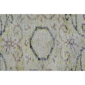 Tapis Vintage Turc Classique Grande Surface 4.5ft X 7.4ft Vert Beige Laine avec Latex Support Patchwork Motif pour Adolescent Couloir Chambre - Product Image 5