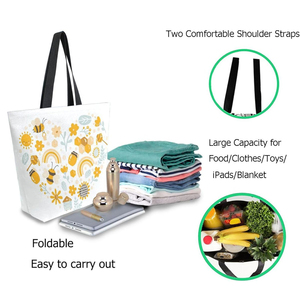 Sac fourre-tout en toile de coton de qualité supérieure, réutilisable, écologique, avec logo personnalisé, pour commandes promotionnelles en gros et OEM - Product Image 3