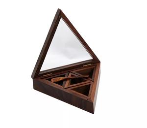 Boîte de masala à épices de cuisine en bois, design en forme de triangle traditionnel avec meilleur compartiment à un prix bon marché pour la maison, le restaurant et l'hôtel - Product Image 2