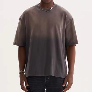T-shirt Oversize Délavé à l'Acide 100% Coton Vintage, Col Rond, Manches Courtes, Streetwear Uni pour Homme - Product Image 2