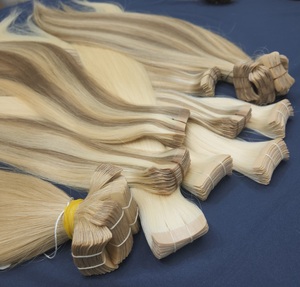 Extensiones de Cabello Humano Vietnamita Virgen Multicolor con Cinta Adhesiva, Precio de Fábrica, Rubio Cenizo y Piano Destacados - Product Image 5