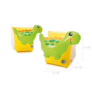 Brassard de natation pour enfants Intex Dinosaur pour l'été 9X8IN Jaune/Vert 56664 - Product Image 1
