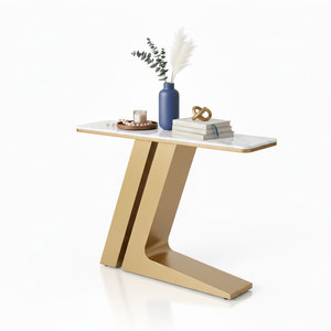 Modern 120x30x85cm <b>Console</b> <b>Table</b> with Marble Top and Iron Legs <b>for</b> Living Room <b>Entry</b> Villa or Hotel-CST075 - Product Image 4