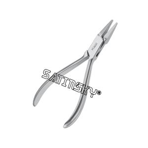 Alicates de punta plana en ángulo de 12,5 CM Instrumentos dentales dentados Instrumentos de acero inoxidable fabricados con AISI 420 de buena reputación - Product Image 2