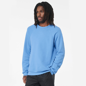 Sweat-shirt à col rond en molleton 100 % coton pour homme, vêtements d'hiver en gros, logo brodé sur le devant, manches raglan - Product Image 1
