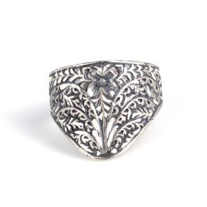 Bague pour homme en argent sterling 925, artisanale, plaquée or 18 carats et gravée, taille unique, marque privée sous licence, cadeau - Product Image 4