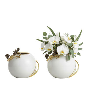 Ensemble de vases à fleurs élégants en gros, argent et or martelé, vases décoratifs pour la maison, mariage, ornements de table de luxe - Product Image 2