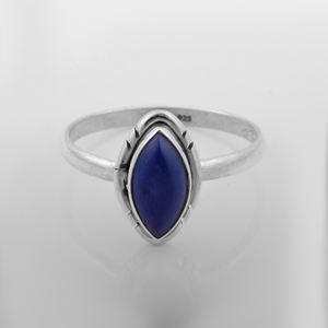 Femmes bleu Lapis 925 bague en argent Sterling faite à la main bijoux solides pour la fête grand cadeau éternité Vermeil anneaux - Product Image 3
