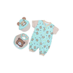 Costume de A-104 4 pièces graphique vert fluo pour garçons vêtements d'hiver et d'automne pour bébés garçons - Product Image 2