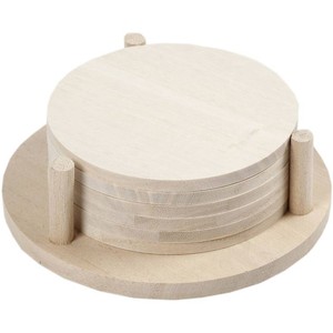 Lot de sous-verres vintage en bois faits à la main, forme ronde unique, écologiques, pour fabricants en gros – Supports et tapis personnalisés - Product Image 3