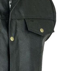 Personnalisable respirant imperméable coupe-vent en cuir gilet pour hommes de haute qualité Durable confortable décontracté motard porter grande taille - Product Image 2