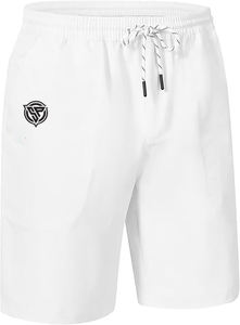 Short de sport décontracté pour hommes 100% coton respirant tricoté taille extensible avec 5 poches dont 1 poche zippée vente en gros - Product Image 5