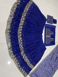 Diseñador Georgette seda damas de honor Lehenga Choli estilo tradicional indio paquistaní boda fiesta desgaste bordado secuencia trabajo - Product Image 3