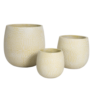 Pot de fleur extérieur personnaliser couleur plante moderniser l'utilisation contemporaine PE enduit Type paquet durabilité pot lavé fabriqué au Vietnam - Product Image 4