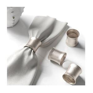 Lot de 4 anneaux de mouchoirs en aluminium taille personnalisée forme ronde anneaux de mouchoir de serviette pour la maison hôtel événements utilisation - Product Image 1