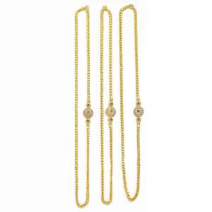 Colliers en chaîne Mopu pour femmes en laiton plaqué or micro, pierres CZ, bijoux de mode, vente en gros - Product Image 2