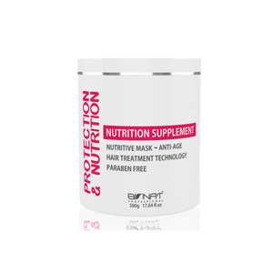 Masque capillaire à l'huile d'argan sans paraben Bionat avec protection anti-âge et réparation des dommages pour cheveux secs et abîmés 500g - Product Image 1