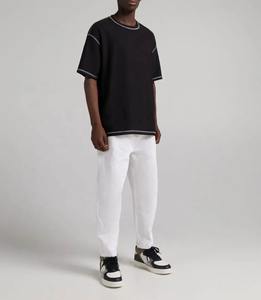 Camiseta unisex holgada de gran tamaño con cuello redondo transpirable de algodón 100% - Product Image 3