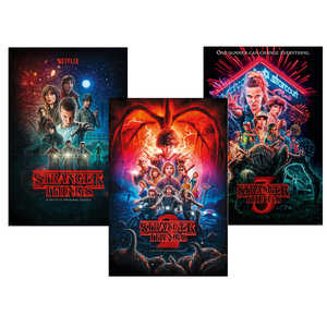 Décoration murale en forme d'affiche de style moderne Stranger Things, lot de 3, pour les saisons 1, 2 et 3 - Product Image 4