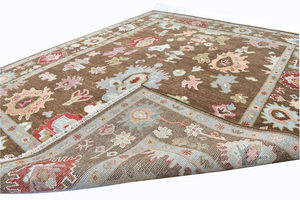 Style traditionnel moderne grand tapis rectangulaire fait à la main de la Nouvelle-Zélande tapis de laine faible Pile hauteur Floral Vintage Design extérieur - Product Image 6