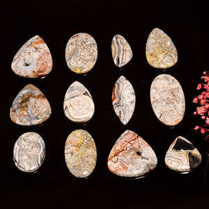 Cabochon de pierres précieuses en vrac AAA + Top qualité naturelle Crazy Lace Agate mélange de pierres précieuses en vrac forme et taille pour la fabrication de bijoux - Product Image 5