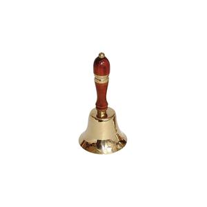 Brass Santa <b>Bell</b> Best Finishing Designs Christmas Brass Metal <b>Bell</b> With Wooden Handle Design - Product Image 1