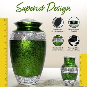 Handmade <b>Large</b> Adult Mosaic Aluminium Glass Cremation <b>Urn</b> Individual Tiles Hand Applied Unique Funerals Metal Funeral Supplies - Product Image 5