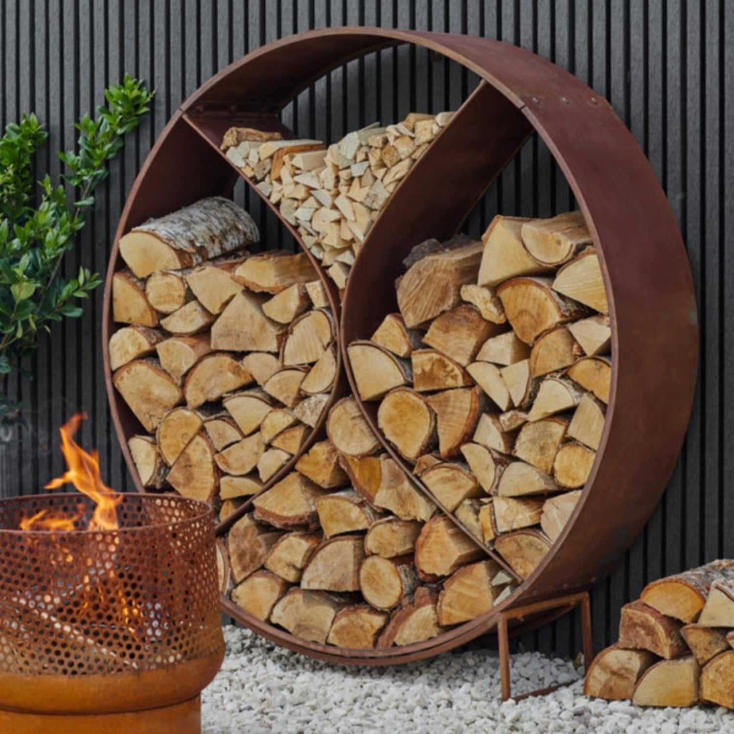 Fireplace Metal Bin For Firewood 17 Inch Small Firewood Log Rack