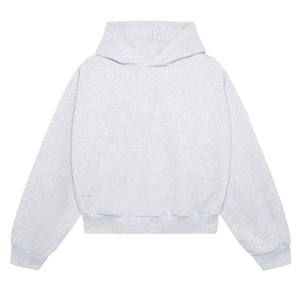 Boxy Fit Pullover Hoodies Sweatshirts Drop Shoulder Custom Design Streetwear Plain Cropped Cotton Hoodies Unisex - Product Image 1