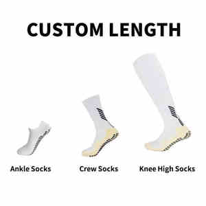 Chaussettes antidérapantes avec logo personnalisé pour enfants, jeunes, hommes, chaussettes antidérapantes pour le football, le football, la cheville et l'équipage. - Product Image 5