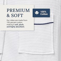 Toptan lüks 5 yıldızlı otel Waffle örgü Unisex bornoz Set beyaz uzun cepler ile % 100% pamuk erkek düz bornoz