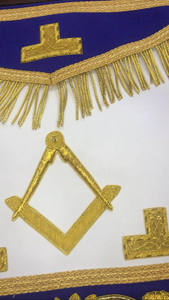 Vintage Fashion Masonic Regalia <b>Apron</b> Past Grand Master Blue Lodge Gold Hand Embroidery Eco-Friendly <b>Leather</b> <b>Aprons</b> - Product Image 4
