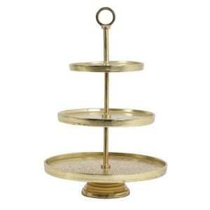Ensemble de 3 supports à gâteau en laiton de bonne qualité pour la décoration de mariage, d'anniversaire, de fête, finition dorée, support à gâteau avec base - Product Image 6
