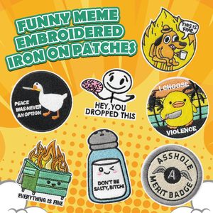 Funny Meme Iron on Patches Coudre sur Brodé Applique Tactique Humoristique Réparation Broderie Patch DIY Craft Accessoires - Product Image 6
