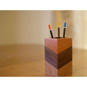 Diseño fabuloso Almacenamiento de oficina en casa portalápices de madera de la mejor calidad portalápices de madera natural a precio competitivo - Product Image 2