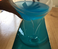 Adhésif structurel bicomposant en silicone bleu clair, pâte lisse, 300 ml/500 ml/750 ml, pour projets artistiques 3D au sol