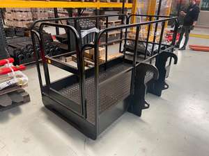 Plataforma de Trabajo con Accesorios para Montacargas, Capacidad de Carga de 400 kg, Accesorio de Canasta Montada en Horquilla para Montacargas y Manipuladores Telescópicos, Certificado CE - Product Image 2